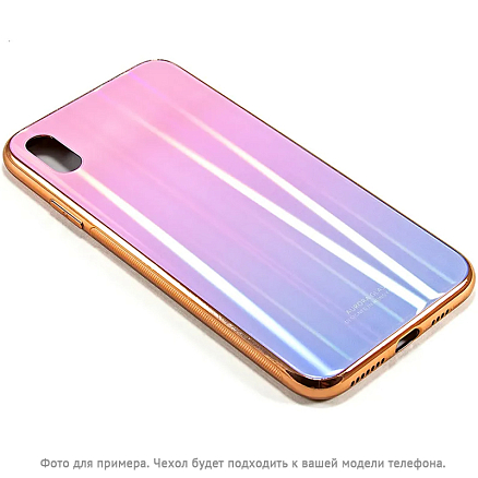 Чехол для Huawei P Smart Z пластиковый CASE Aurora розово-фиолетовый