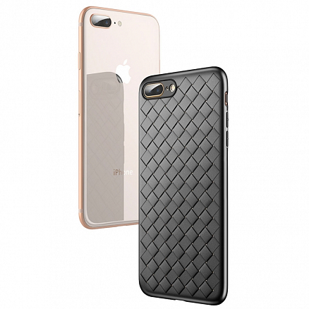 Чехол для iPhone 7 Plus, 8 Plus гелевый ультратонкий Rock Ultrathin Weave черный