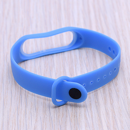 Сменный браслет для Xiaomi Mi Band 3 и Mi Band 4 силиконовый флуоресцентный Nova Luminous голубой