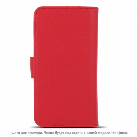 Чехол для телефона от 5.3 до 5.7 дюйма универсальный кожаный - книжка GreenGo Smart Rotating красный