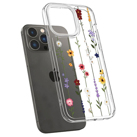 Чехол для iPhone 14 Pro гелевый Spigen Cyrill Cecile Flower Garden прозрачный