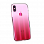 Чехол для iPhone XS Max пластиковый тонкий Baseus Aurora прозрачно-розовый 
