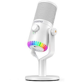 Микрофон для стрима Maono DM30 белый