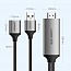 Переходник (преобразователь) USB 2.0 - HDMI (мама - папа) длина 1 м с питанием USB Ugreen CM151 черный