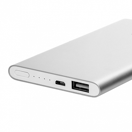 Внешний аккумулятор Xiaomi Mi Power Bank 2 PLM10ZM 5000мАч (ток 2.1А) серебристый
