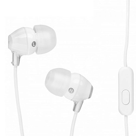 Наушники Sony MDR-EX15AP вакуумные с микрофоном белые