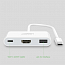 Хаб (разветвитель) Type-C - USB 3.0, HDMI 4K, Type-C PD Ugreen US163 белый