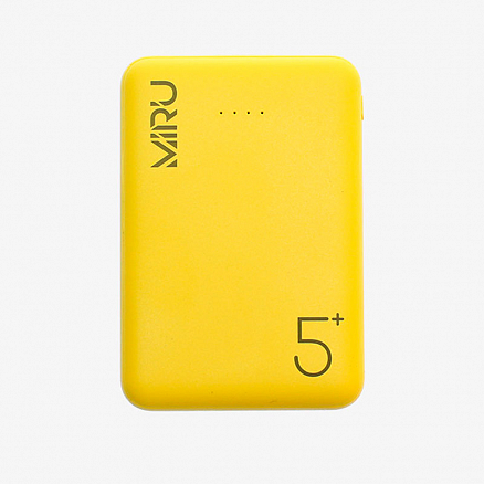 Внешний аккумулятор Miru 5+ 5000мАч (2хUSB, ток 2.1А) желтый