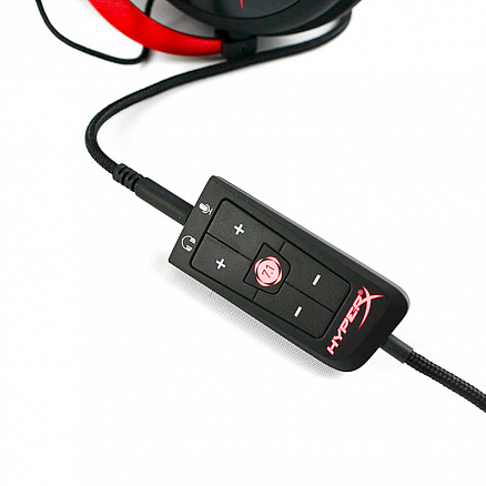 Наушники Kingston HyperX Cloud II 7.1 полноразмерные с микрофоном и пультом управления игровые черно-красные
