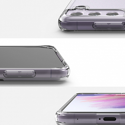 Чехол для Samsung Galaxy S21 FE гибридный Ringke Fusion прозрачный матовый
