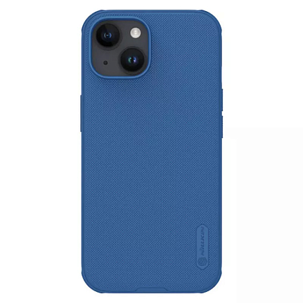 Чехол для Apple iPhone 15 гибридный Nillkin Super Frosted Shield Pro MagSafe синий