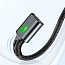 Кабель USB - MicroUSB, Lightning, Type-C 1 м 3A со сменными штекерами магнитный Elough (быстрая зарядка) черный