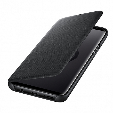 Чехол для Samsung Galaxy S9+ книжка оригинальный Led View Cover EF-NG965PBEG черный
