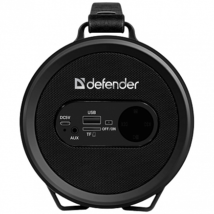 Портативная колонка Defender Reactor с подсветкой, FM-радио, USB и поддержкой microSD карт черная