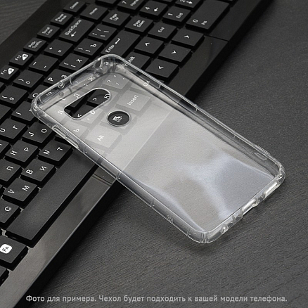 Чехол для Nokia 8 гелевый с загибом на экран Costa Line прозрачный