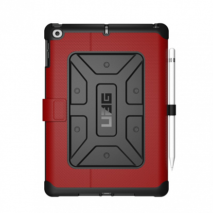Чехол для iPad 2018, 2017, iPad Air гибридный для экстремальной защиты - книжка Urban Armor Gear UAG Metropolis красно-черный