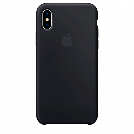 Чехол для iPhone X, XS силиконовый оригинальный Apple MQT12ZM черный