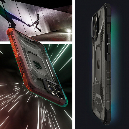 Чехол для iPhone 12 Pro Max гибридный Spigen Nitro Force прозрачно-черный