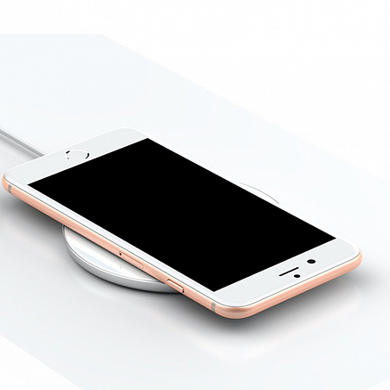 Беспроводная зарядка для телефона Baseus Simple (быстрая зарядка) белая