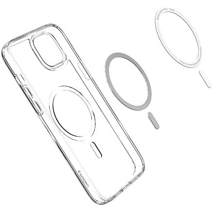 Чехол для iPhone 14 гибридный Spigen Ultra Hybrid MagSafe прозрачно-черный