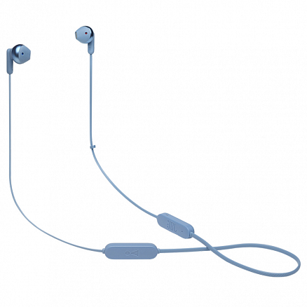 Наушники беспроводные Bluetooth JBL Tune T215BT вкладыши с микрофоном и пультом голубые