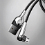 Кабель USB - MicroUSB для зарядки 1 м 2.4А плетеный с угловым штекером Baseus Sharp-bird черный