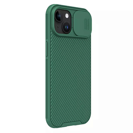 Чехол для iPhone 15 гибридный Nillkin CamShield Pro MagSafe зеленый
