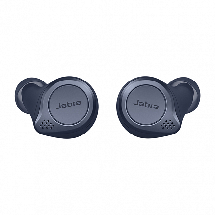 Наушники TWS беспроводные Bluetooth Jabra Elite Active 75t вакуумные с микрофоном и активным шумоподавлением для спорта темно-синие