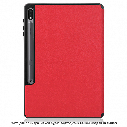 Чехол для Samsung Galaxy Tab A7 10.5 (2020) SM-T500, T505, T507 кожаный Nova-09 красный