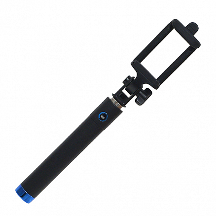 Монопод (палка для селфи) Bluetooth с кнопкой Dispho Double Color черно-синий