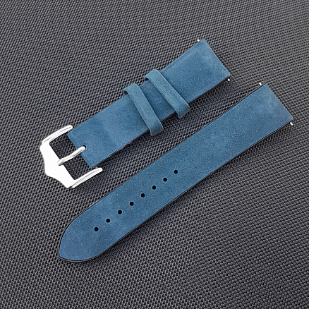 Ремешок-браслет для Samsung Galaxy Watch 46 мм, Gear S3 кожаный Nova Dull темно-синий