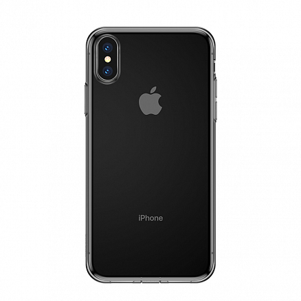 Чехол для iPhone XS Max гелевый Baseus Simplicity прозрачный черный 