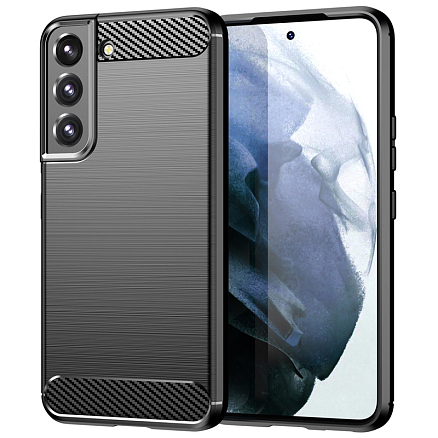 Чехол для Samsung Galaxy S22+ гелевый Hurtel Carbon черный