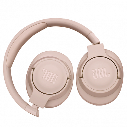 Наушники беспроводные Bluetooth JBL T710BT полноразмерные с микрофоном складные бежевые