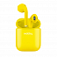 Наушники беспроводные Bluetooth Nobby Practic T-101 вкладыши с микрофоном желтые