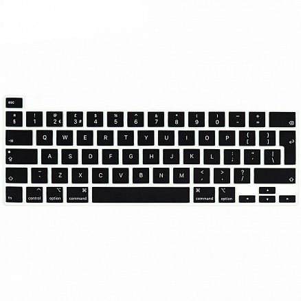 Накладка на клавиатуру защитная для Apple MacBook Pro 16 Touch Bar A2141 EU (русские буквы) черная