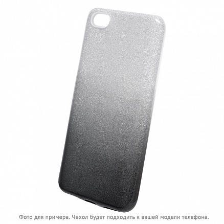 Чехол для Huawei P20 Lite, Nova 3e гибридный с блестками GreenGo Gradient Glitter серый