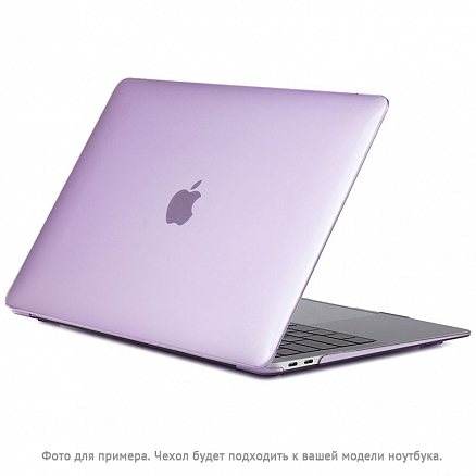 Чехол для Apple MacBook Pro 13 Touch Bar A1706, A1989, A2159, A2251, A2289, A2338, Pro 13 A1708 пластиковый глянцевый DDC Crystal Shell фиолетовый