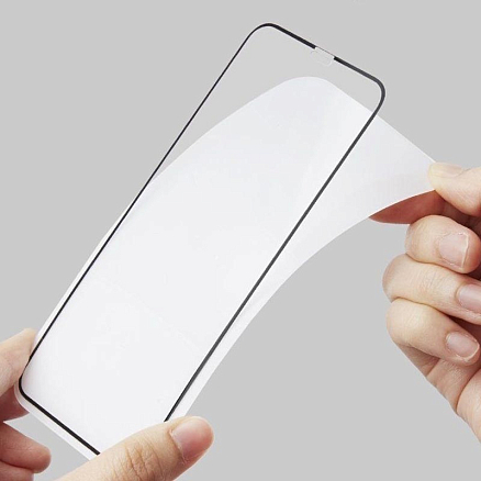 Защитное стекло для iPhone XS Max, 11 Pro Max на весь экран противоударное Spigen Glass FC черное