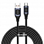 Кабель Type-C - USB для зарядки 2 м 5A плетеный Baseus Flash (быстрая зарядка PD) черно-серый