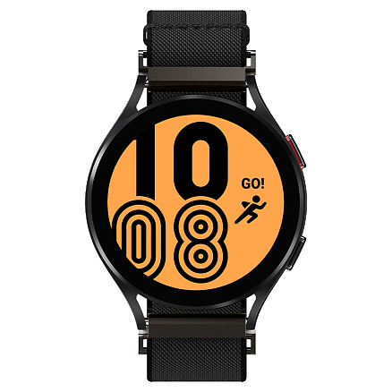 Ремешок-браслет для Galaxy Watch 4, Watch 5, Watch 5 Pro 40-46 мм текстильный Spigen Fit Lite черный