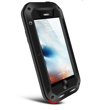 Чехол для iPhone 5, 5S, SE гибридный для экстремальной защиты Love Mei Powerful черный