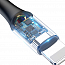 Кабель USB - Lightning для зарядки iPhone 1 м 2.4А плетеный Baseus X-Type красный