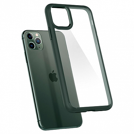 Чехол для iPhone 11 Pro гибридный Spigen Ultra Hybrid прозрачно-зеленый