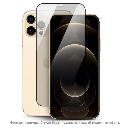 Защитное стекло для iPhone 12, 12 Pro на весь экран противоударное Mocoll Arrow 2.5D с защитой от подглядывания черное
