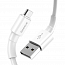 Кабель USB - MicroUSB для зарядки 1 м 2.4А Baseus Mini белый