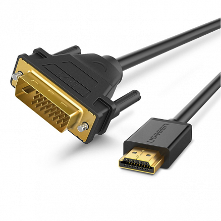 Кабель DVI-D - HDMI (папа - папа) длина 5 м Ugreen HD106 черный