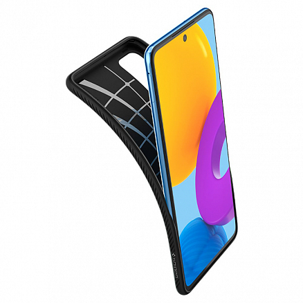 Чехол для Samsung Galaxy M52 гелевый Spigen Liquid Air матовый черный