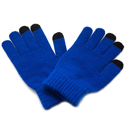 Перчатки трикотажные для емкостных дисплеев Greengo (Польша) N-04 синие