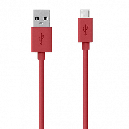 Кабель USB - MicroUSB для зарядки 2 м 1A Belkin Mixit UP красный